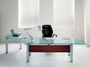 Glass Executive Desk CG-BLBT-17
