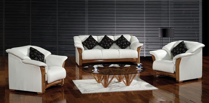 Office Sofa|Glass Tea Table|Office Furniture||实木茶几